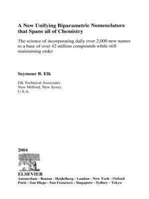 cover image of A New Unifying Biparametric Nomenclature that Spans all of Chemistry